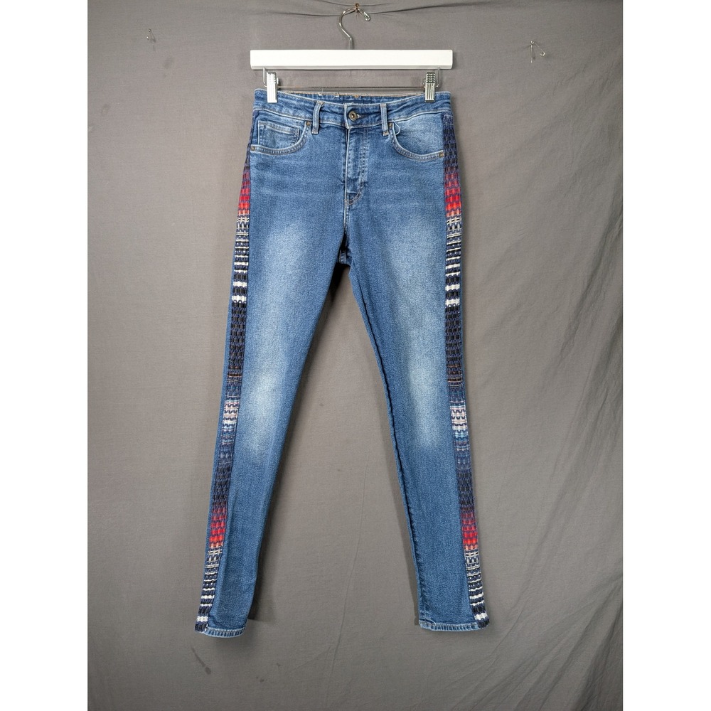 Levis Made & Crafted 721 High Rise Skinny Jeans Blue Tape Detail 28 Big E